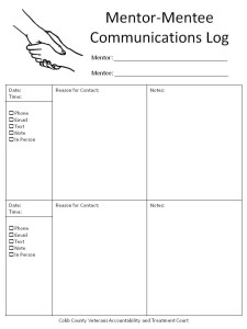 Mentor-Mentee Communications Log Form